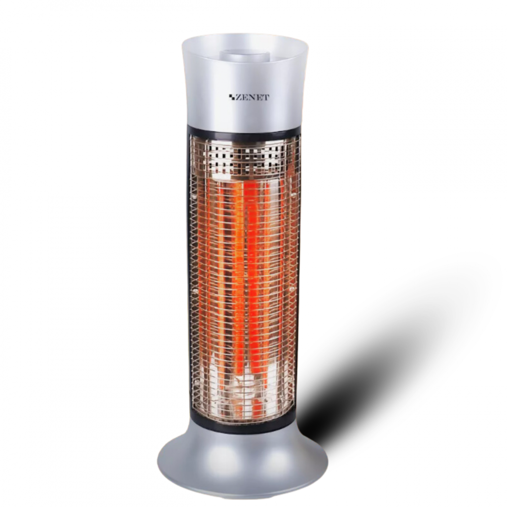 ZENET ZET-516 Infrared Heater, Silver, 1000W, 2 Modes, 180° Rotation, Heats Up to 20 m² ZENET ZET-516 Infrared Heater, Silver, 1000W, 2 Modes, 180° Rotation, Heats Up to 20 m²